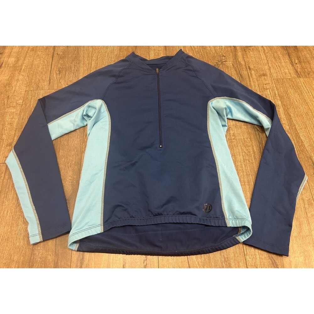 Novara Cycling Jacket Womens Medium 1/2 Zip Blue Outdoor Top